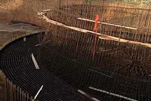 天津砼烟囱新建施工现场